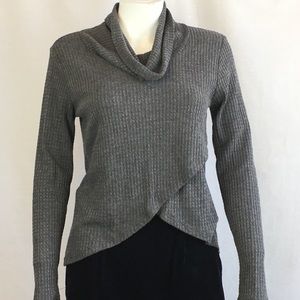 Paper Crane Cowl Neck Grey Sweater